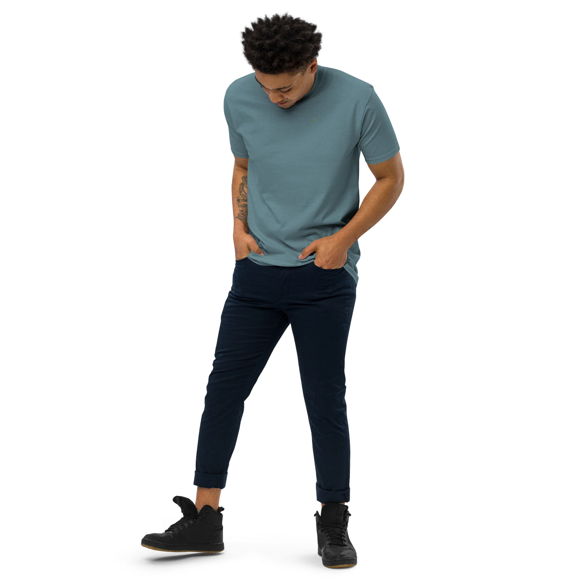 Alpscommerce Men’s premium heavyweight tee T-shirt - Image 12