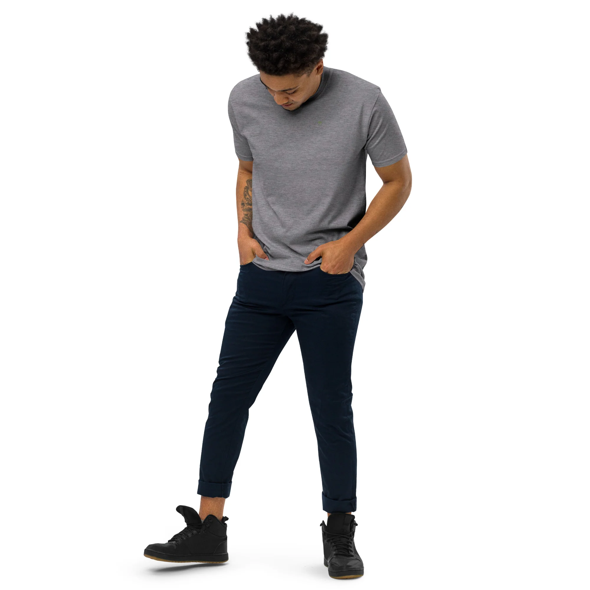 Alpscommerce Men’s premium heavyweight tee T-shirt - Image 16