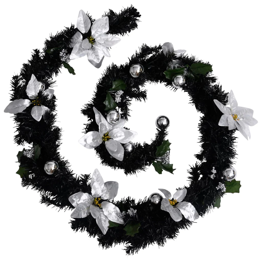 Christmas Garland with LED Lights Green 8.9' PVC - Image 4