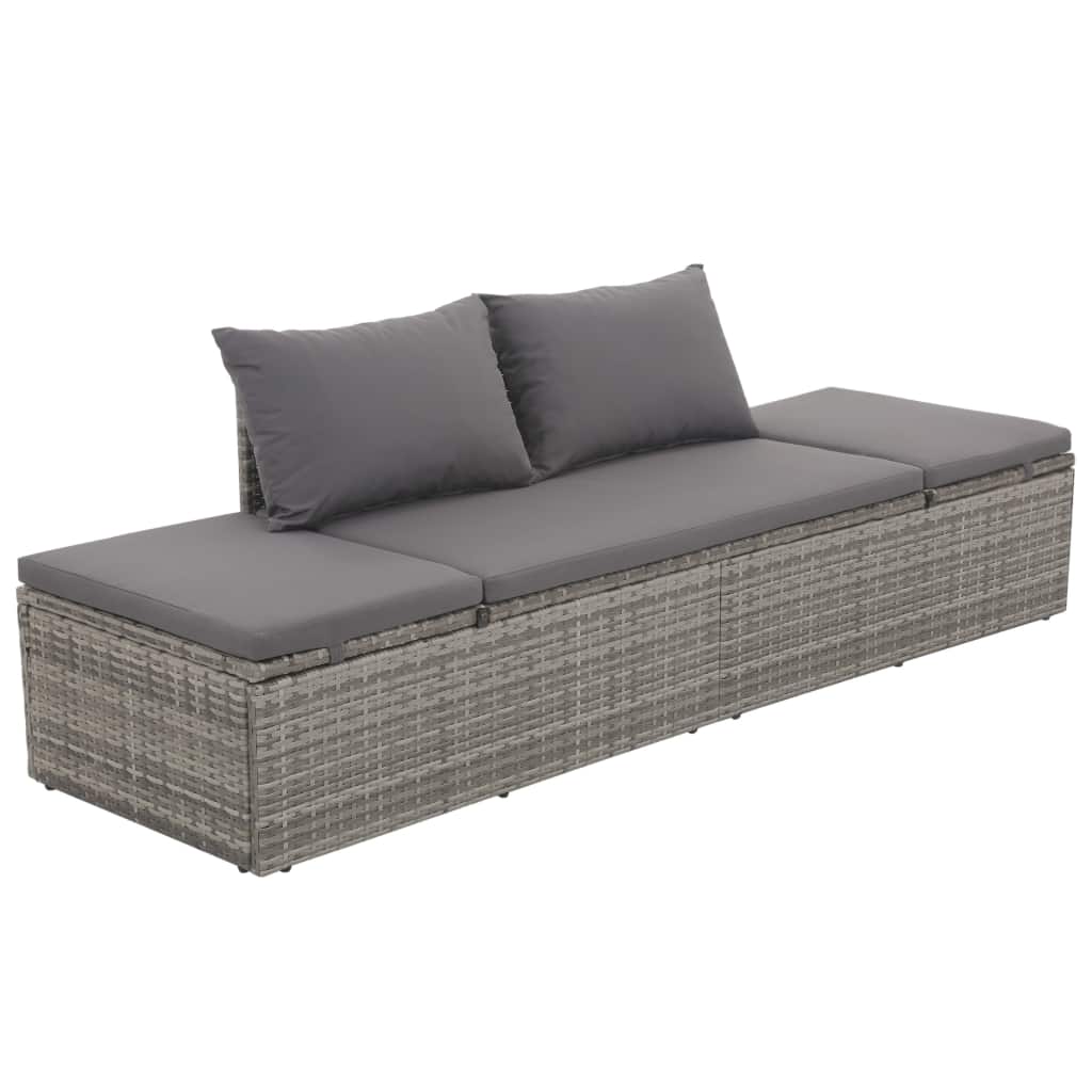 Garden Bed Black 76.8"x23.6" Poly Rattan - Image 3