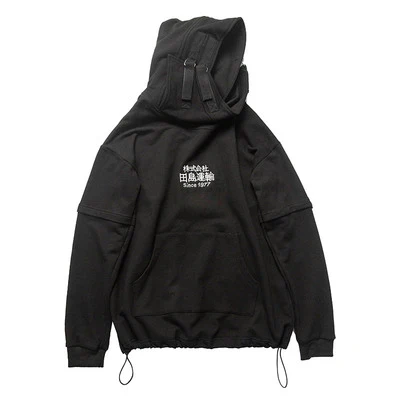 High collar coat hooded sweater - Image 8