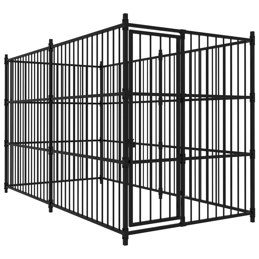 Outdoor Dog Kennel 59.1"x39.4"x59.1" - Image 3