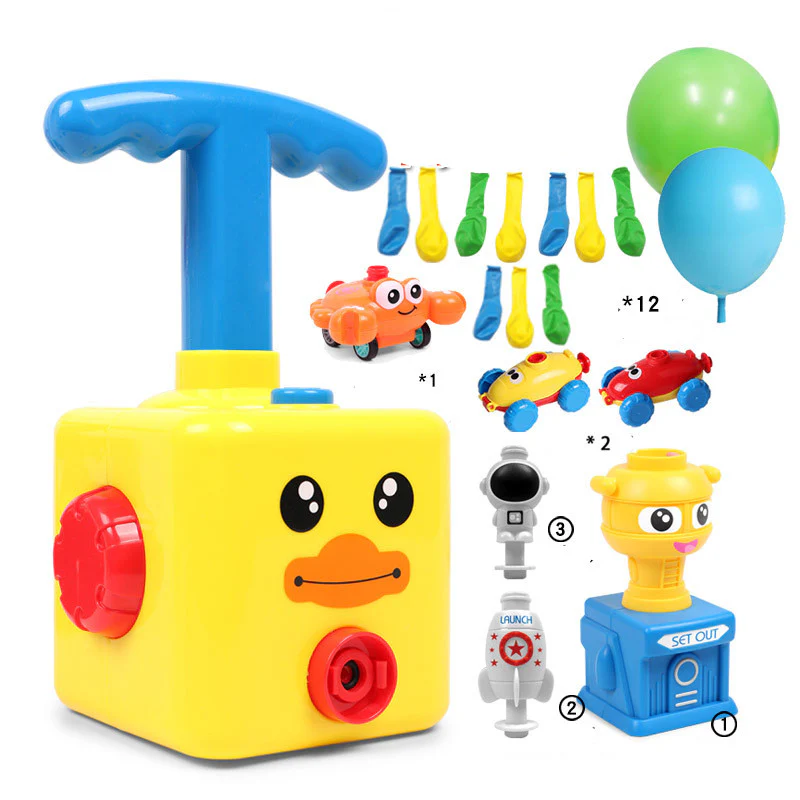 Power Balloon Launch Tower Toy Puzzle Fun Education Inertia Air Power Balloon Car Science Experimen Toy for Children Gift - Image 15