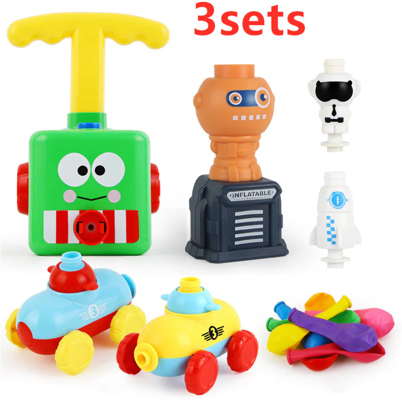 Power Balloon Launch Tower Toy Puzzle Fun Education Inertia Air Power Balloon Car Science Experimen Toy for Children Gift - Image 25