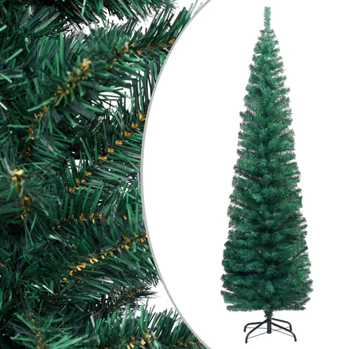 Slim Artificial Christmas Tree with Stand Green 59.1" PVC - Image 14