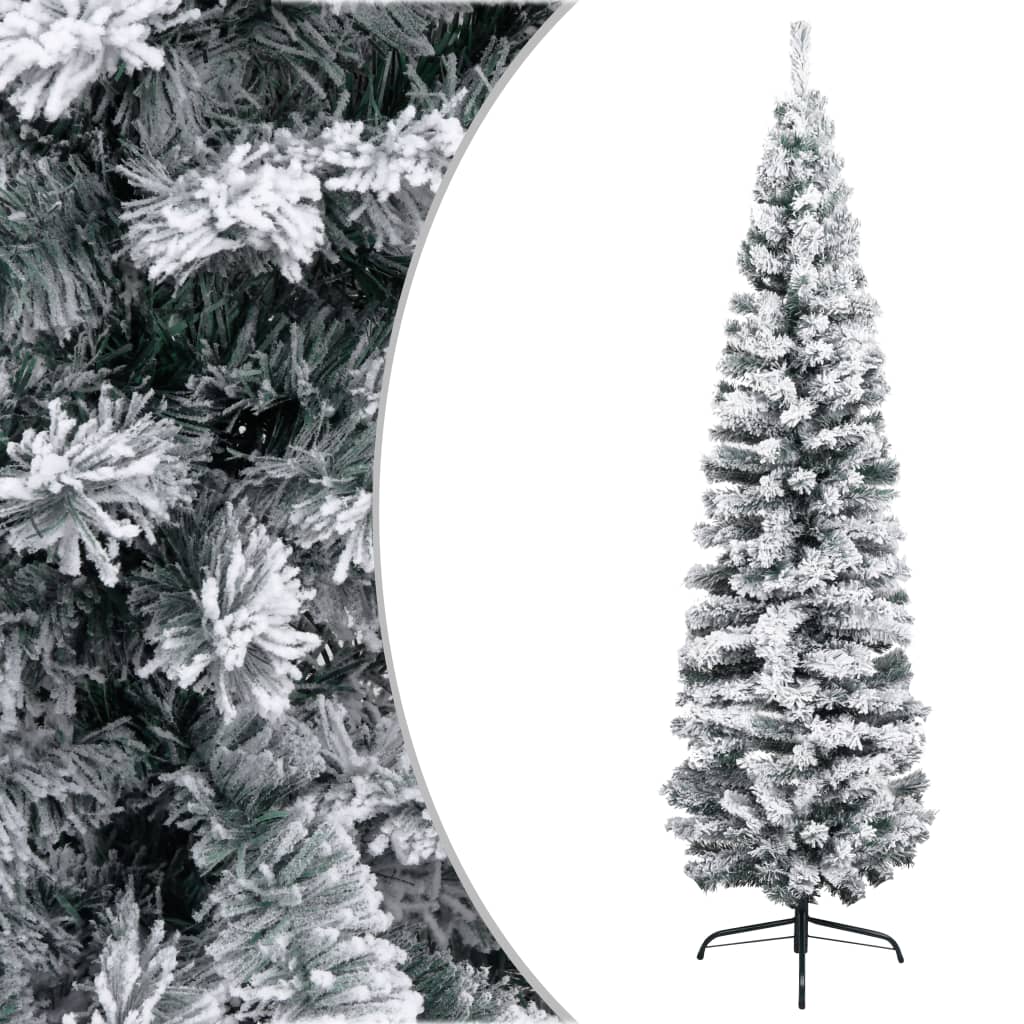 Slim Artificial Christmas Tree with Stand Green 59.1" PVC - Image 7