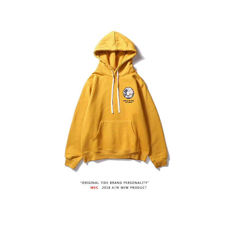 Street retro waves simple wild men and women casual hooded sweater - Image 6