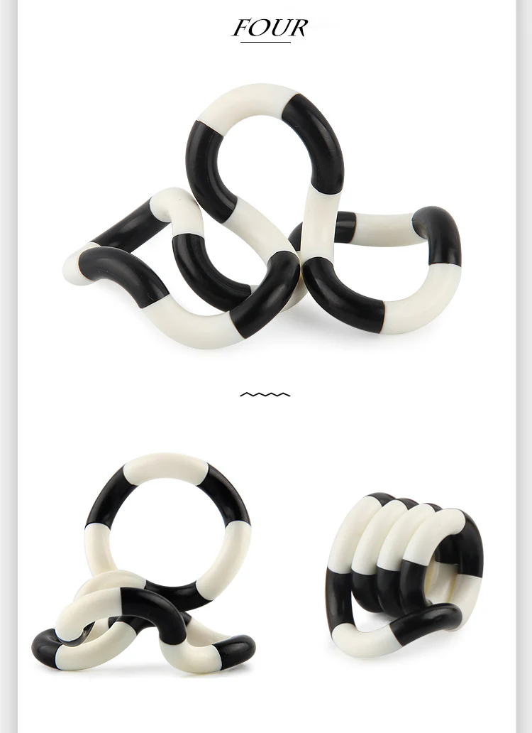 Twisted Ring Fidget Magic Trick Rope Tange Fidget Toy Creative DIY Winding Leisure Education Stress Relief Decompression Toy - Image 6